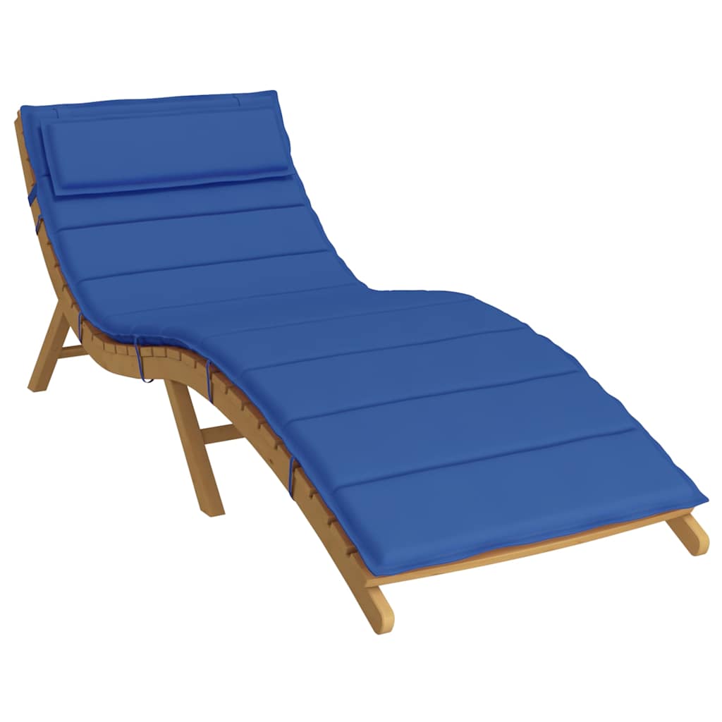 Cuscino per Lettino Blu Reale 180x60x4 cm in Tessuto Oxford