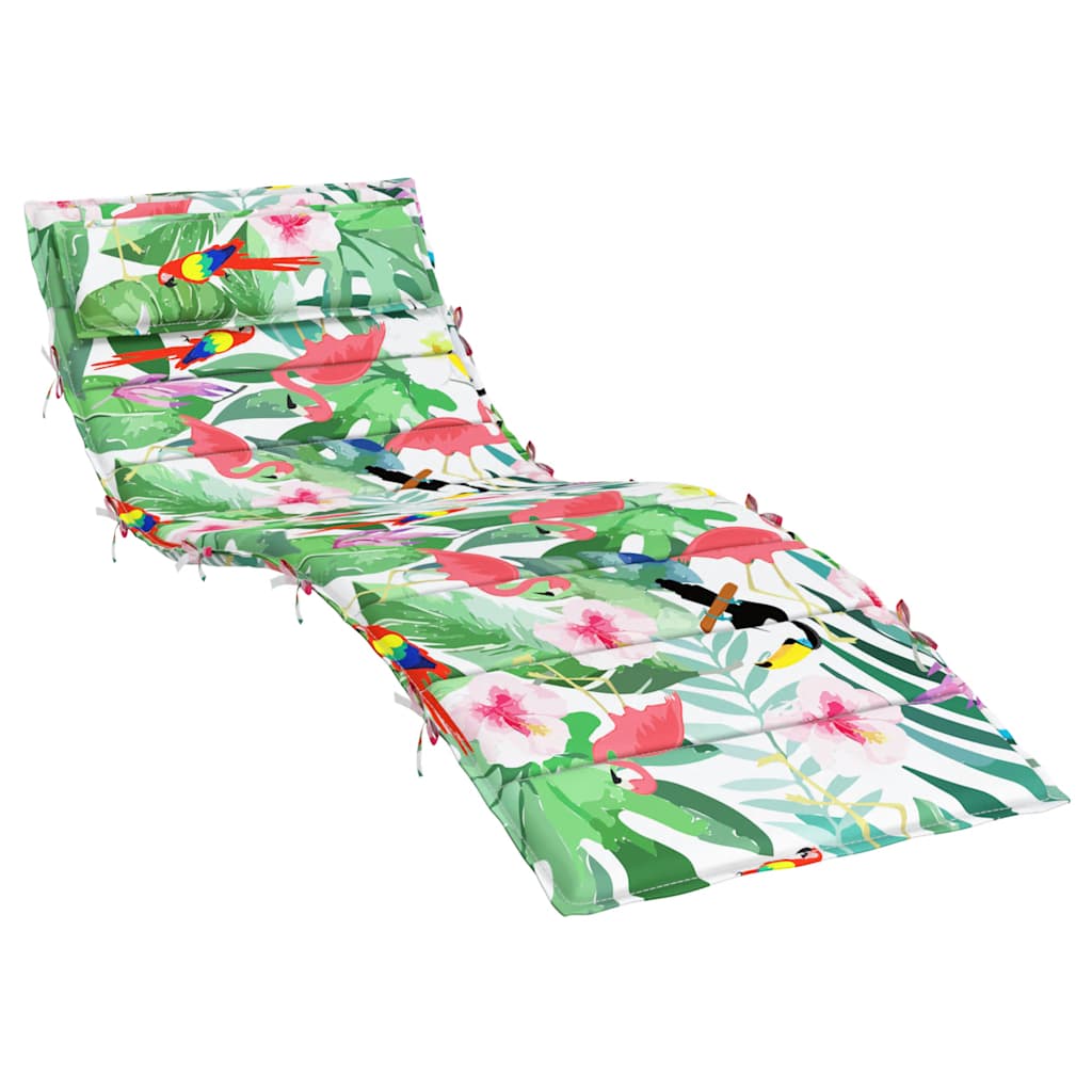 Cuscino per Lettino Multicolore 180x60x4 cm in Tessuto Oxford