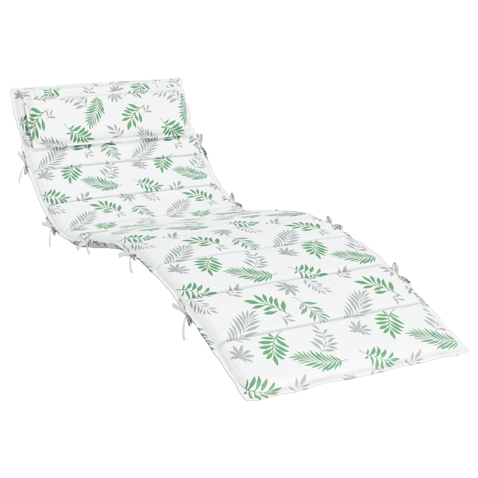 Cuscino per Lounger Sole Tessuto Oxford Bianco e Verde
