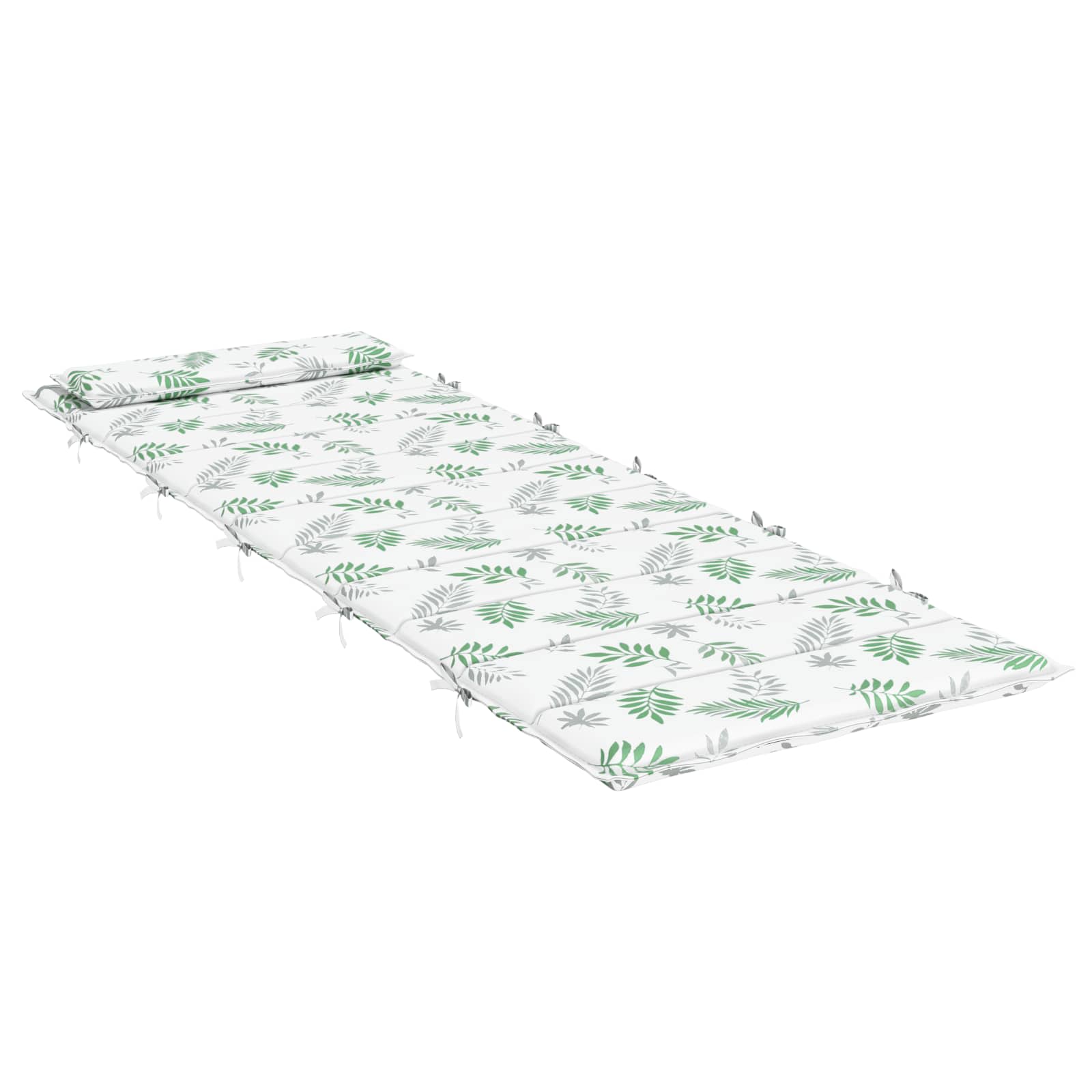 Cuscino per Lounger Sole Tessuto Oxford Bianco e Verde