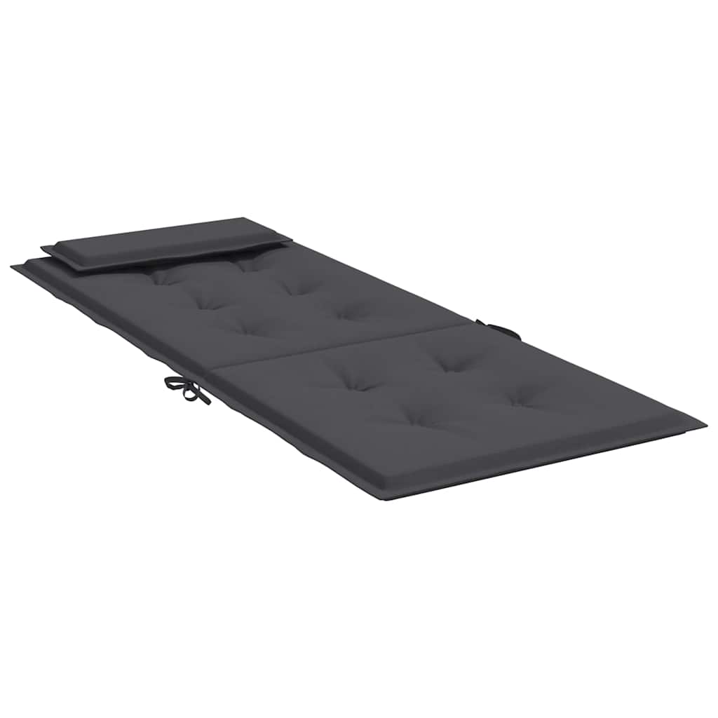 Cuscini per Sedia Schienale Alto 2 pz Antracite Tessuto Oxford
