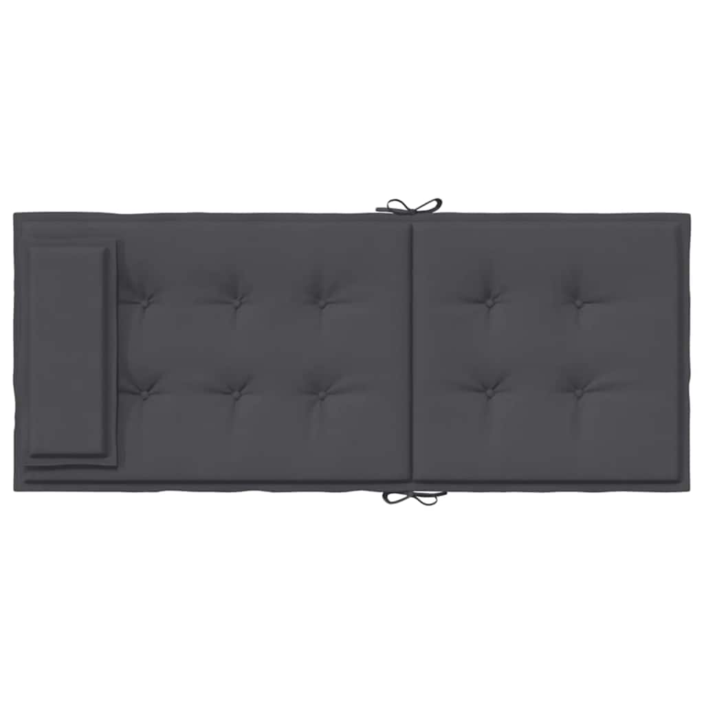 Cuscini per Sedia Schienale Alto 2 pz Antracite Tessuto Oxford