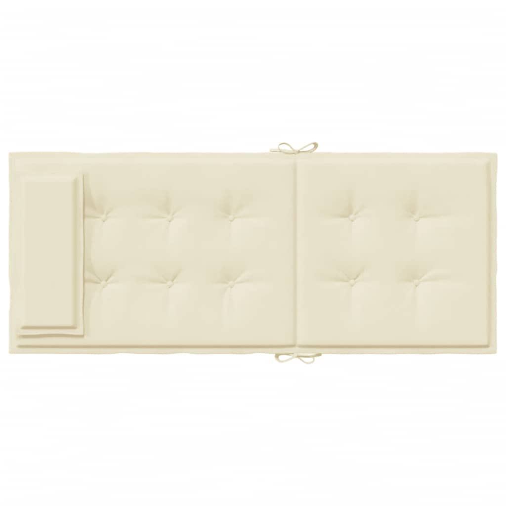 Cuscini per Sedia con Schienale Alto 4 pz Crema Tessuto Oxford