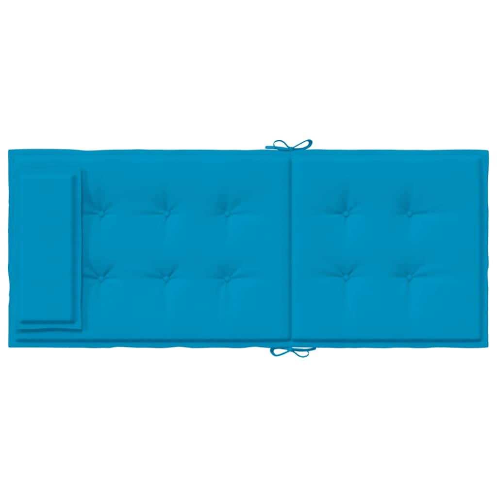 Cuscini Sedia con Schienale Alto 6 pz Blu Chiaro Tessuto Oxford