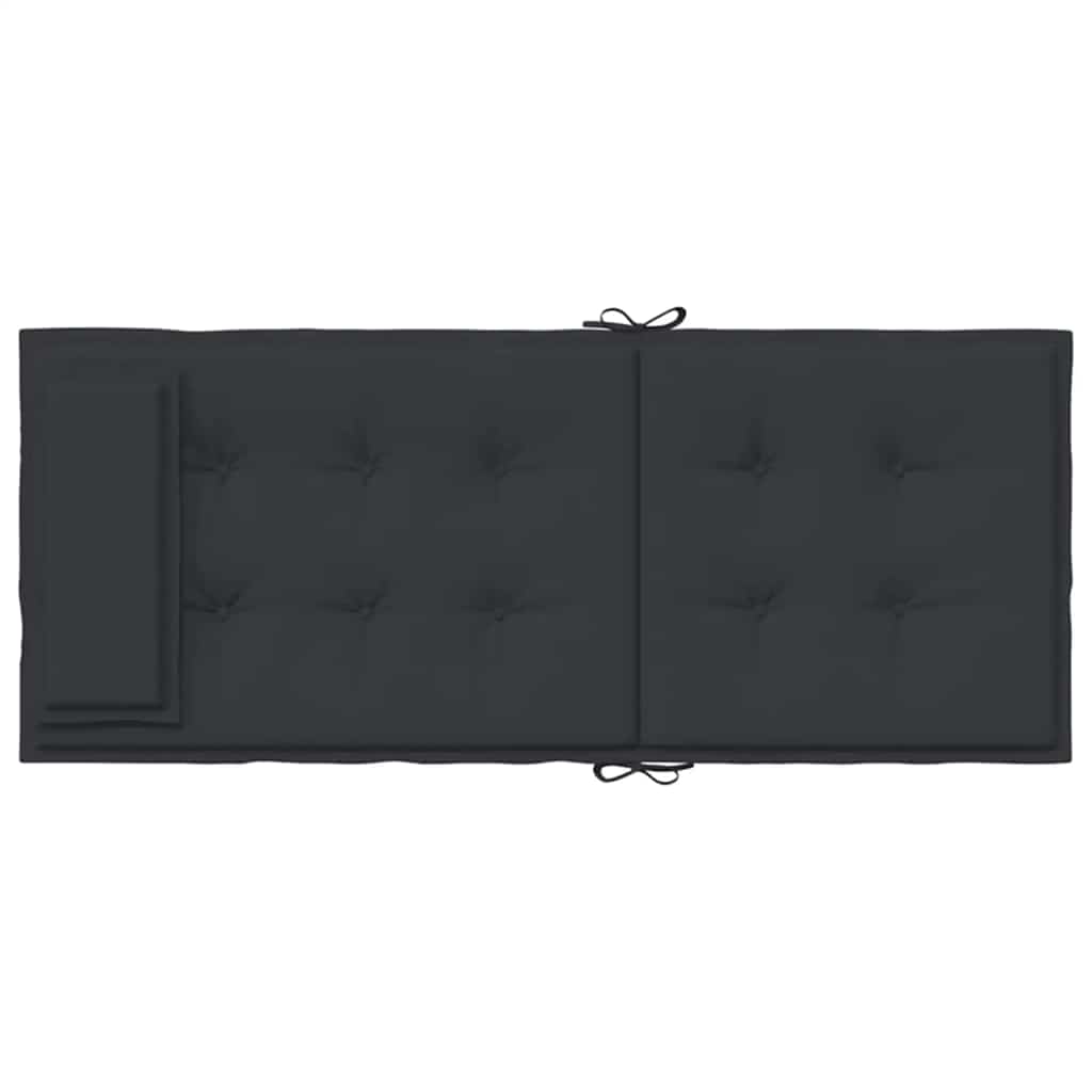 Cuscini per Sedia con Schienale Alto 6pz Nero in Tessuto Oxford