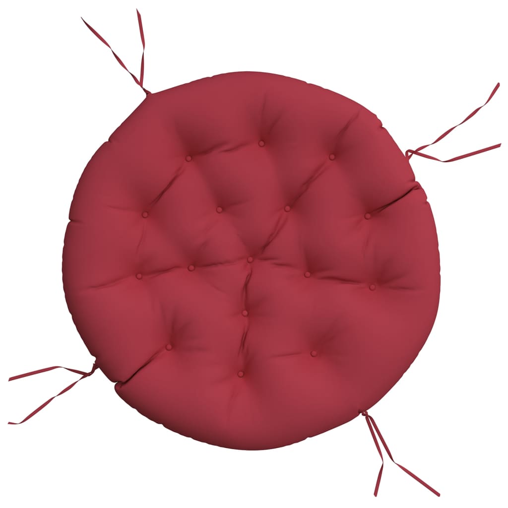 Cuscino Rotondo Rosso Vino Ø 100x11 cm in Tessuto Oxford
