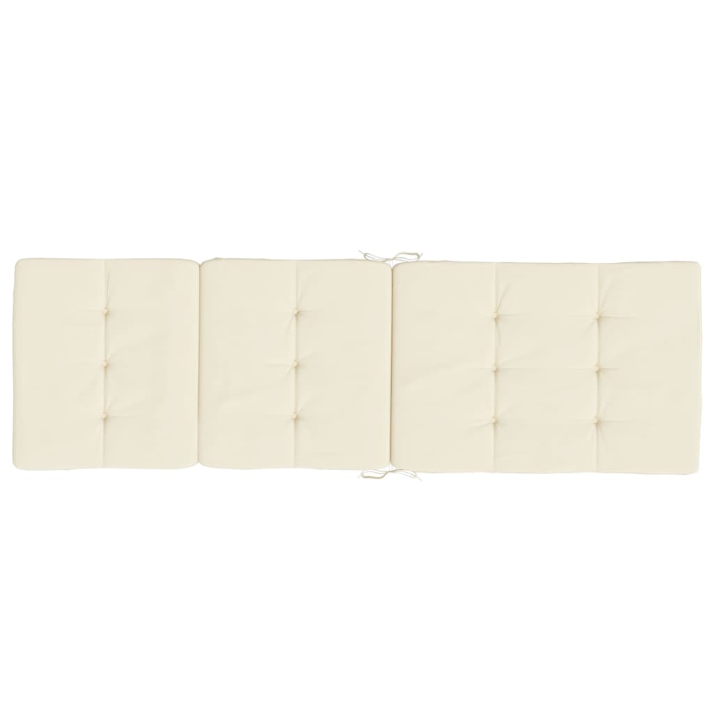 Cuscini per Sedia a Sdraio 2 pz Crema in Tessuto Oxford