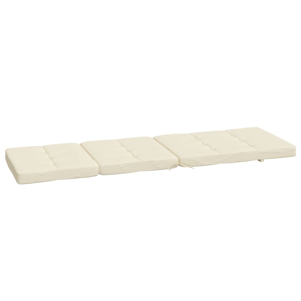 Cuscini per Sedia a Sdraio 2 pz Crema in Tessuto Oxford