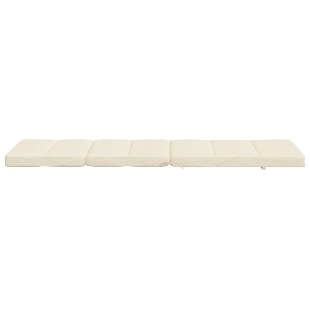 Cuscini per Sedia a Sdraio 2 pz Crema in Tessuto Oxford