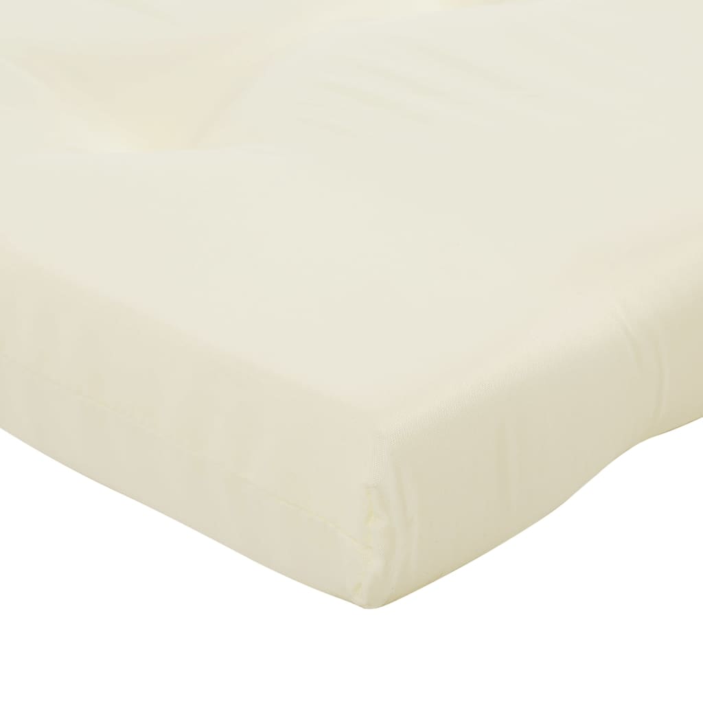 Cuscini per Sedia a Sdraio 2 pz Crema in Tessuto Oxford