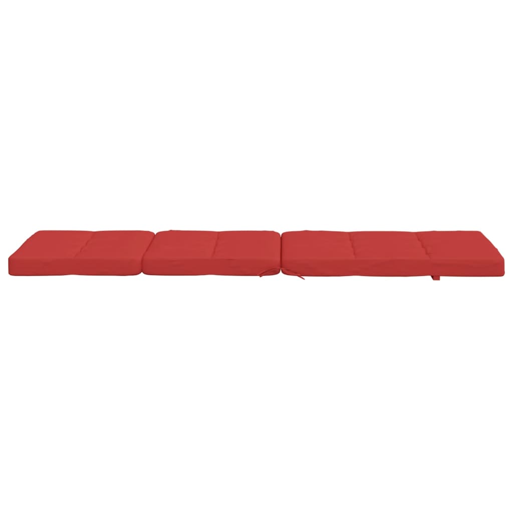 Cuscini per Sedia a Sdraio 2 pz Rosso in Tessuto Oxford