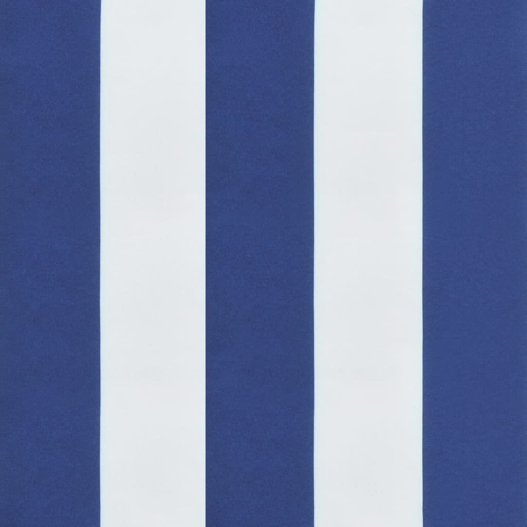 Cuscini Sedia a Sdraio 2pz Strisce Bianche e Blu Tessuto Oxford