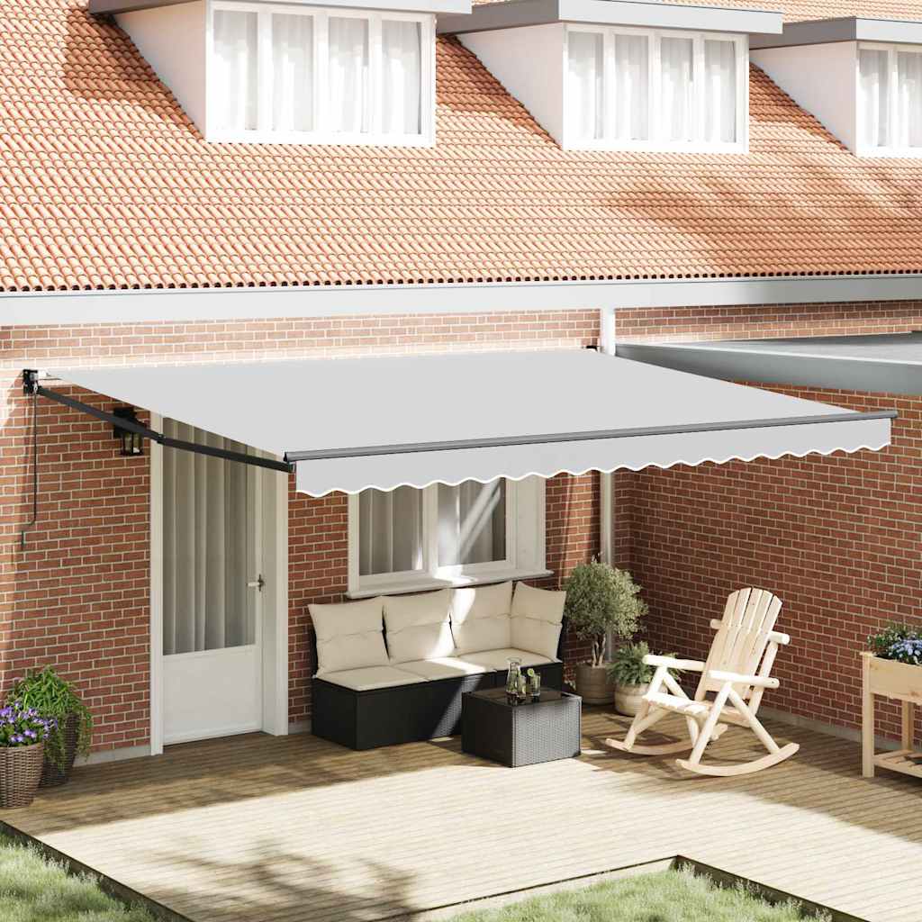Manual Awning Frame 4 x 3 m Antracite Powder-Coated Aluminium