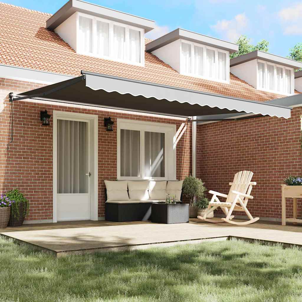 Manual Awning Frame 4,5 x 3 m Antracite Powder-Coated Aluminium