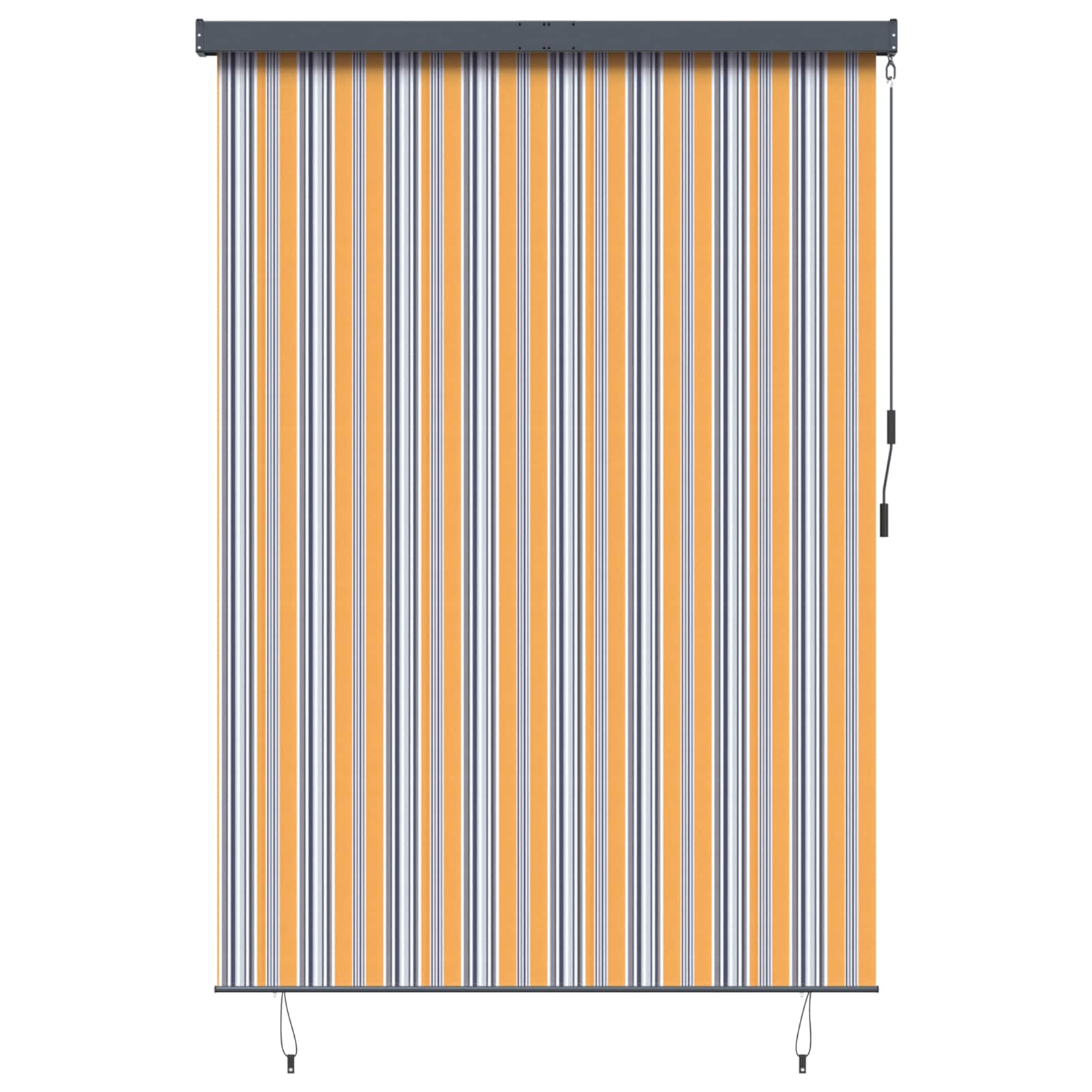 Tenda a rullo Giallo e Blu 180 x 250 cm Tessuto e Alluminio