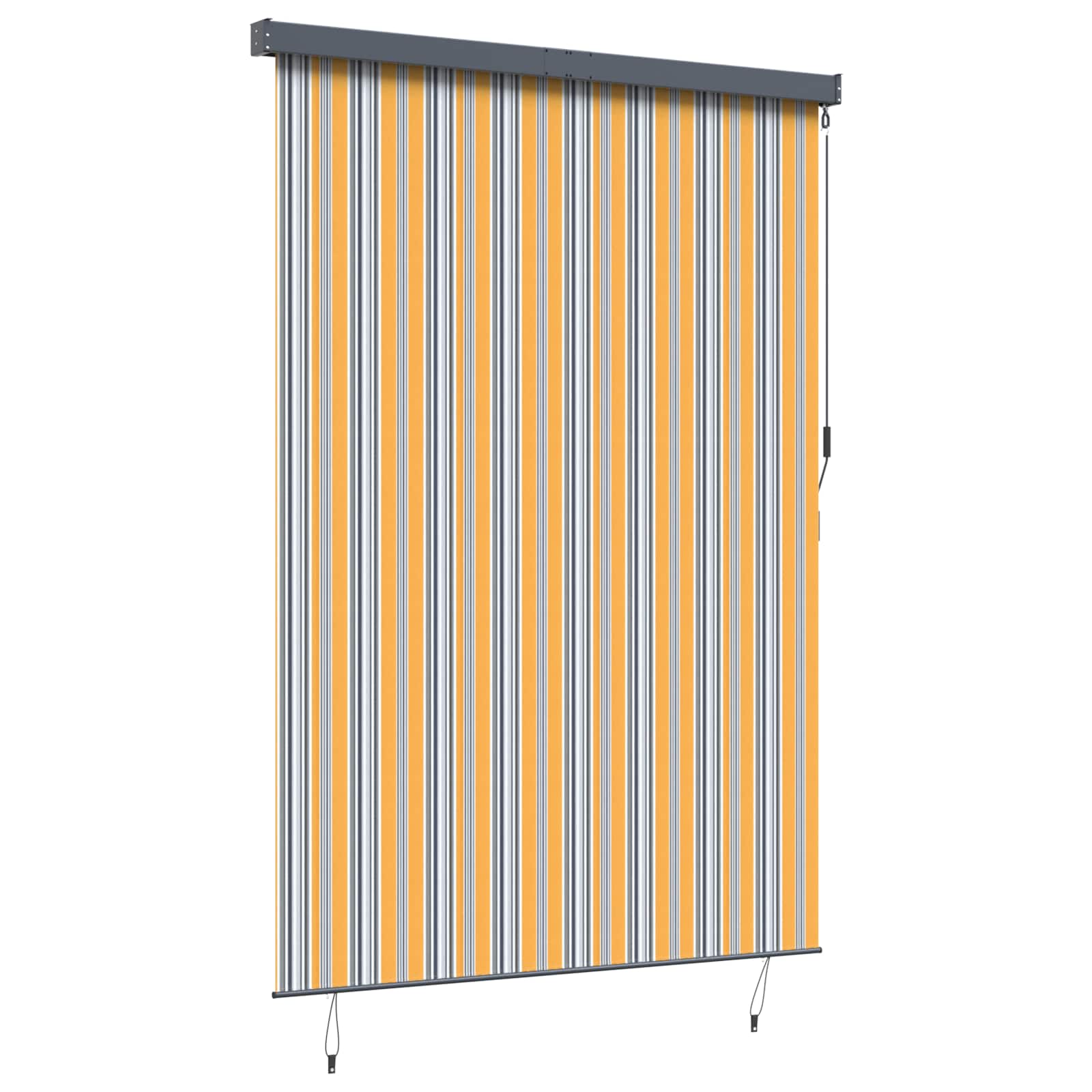 Tenda a rullo Giallo e Blu 180 x 250 cm Tessuto e Alluminio