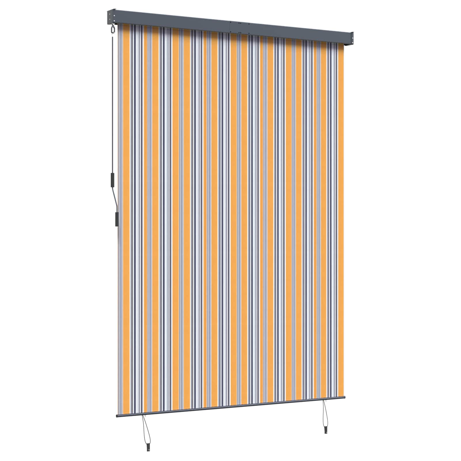 Tenda a rullo Giallo e Blu 180 x 250 cm Tessuto e Alluminio