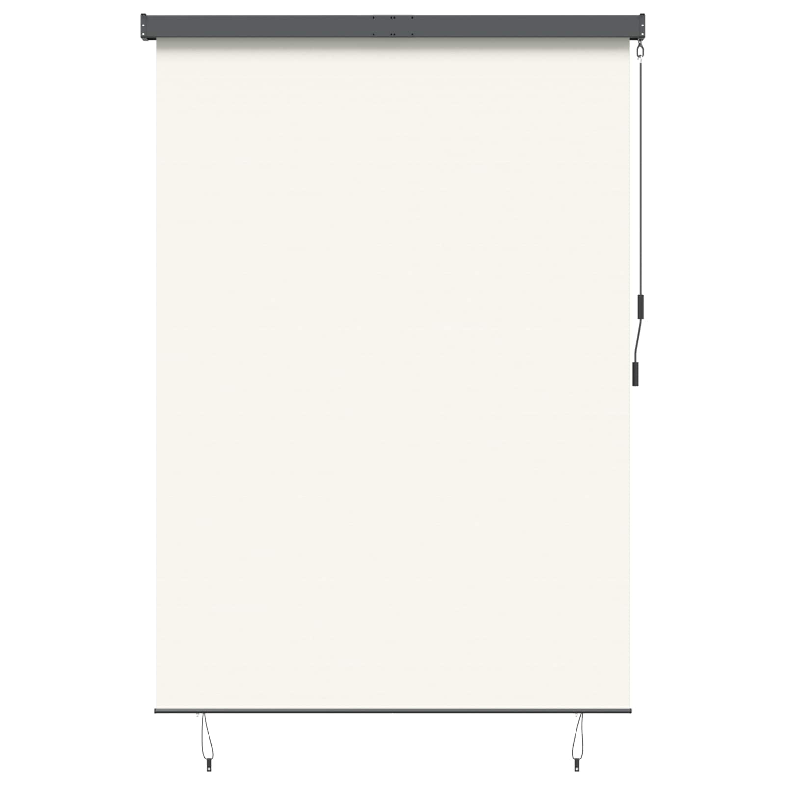 Tenda a rullo Crema 180 x 250 cm Tessuto e Alluminio