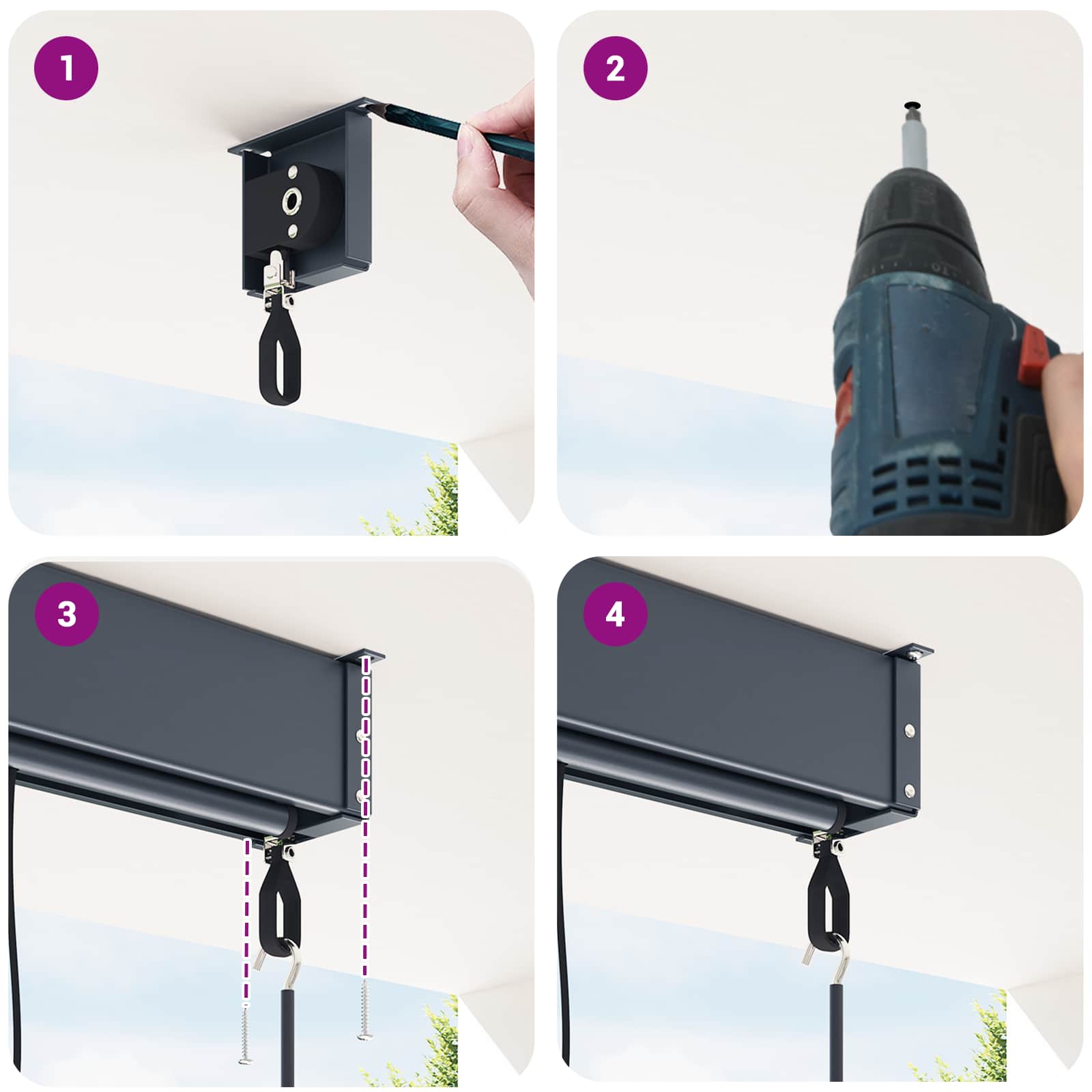 Tenda a rullo Arancione e Marrone 180 x 250 cm