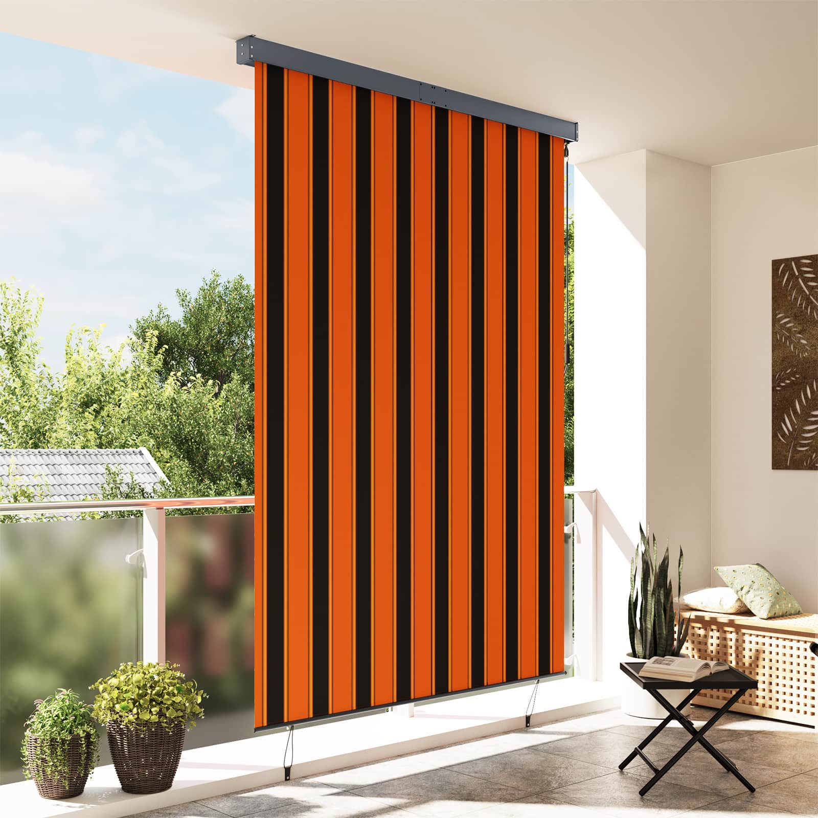 Tenda a rullo Arancione e Marrone 180 x 250 cm