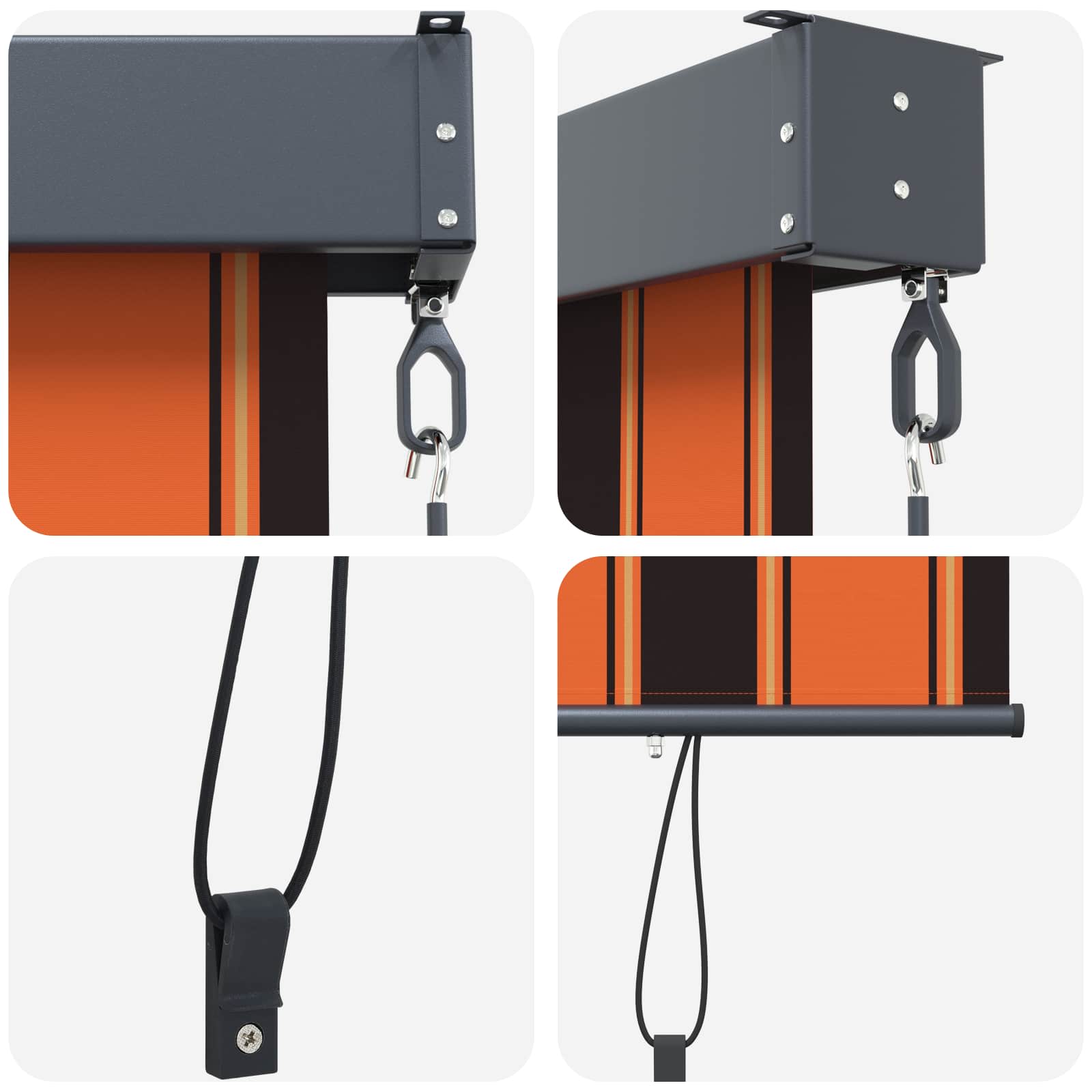 Tenda a rullo Arancione e Marrone 180 x 250 cm