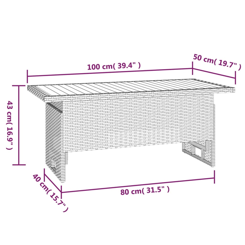 Set Divani da Giardino 3 pz con Cuscini Nero in Polyrattan