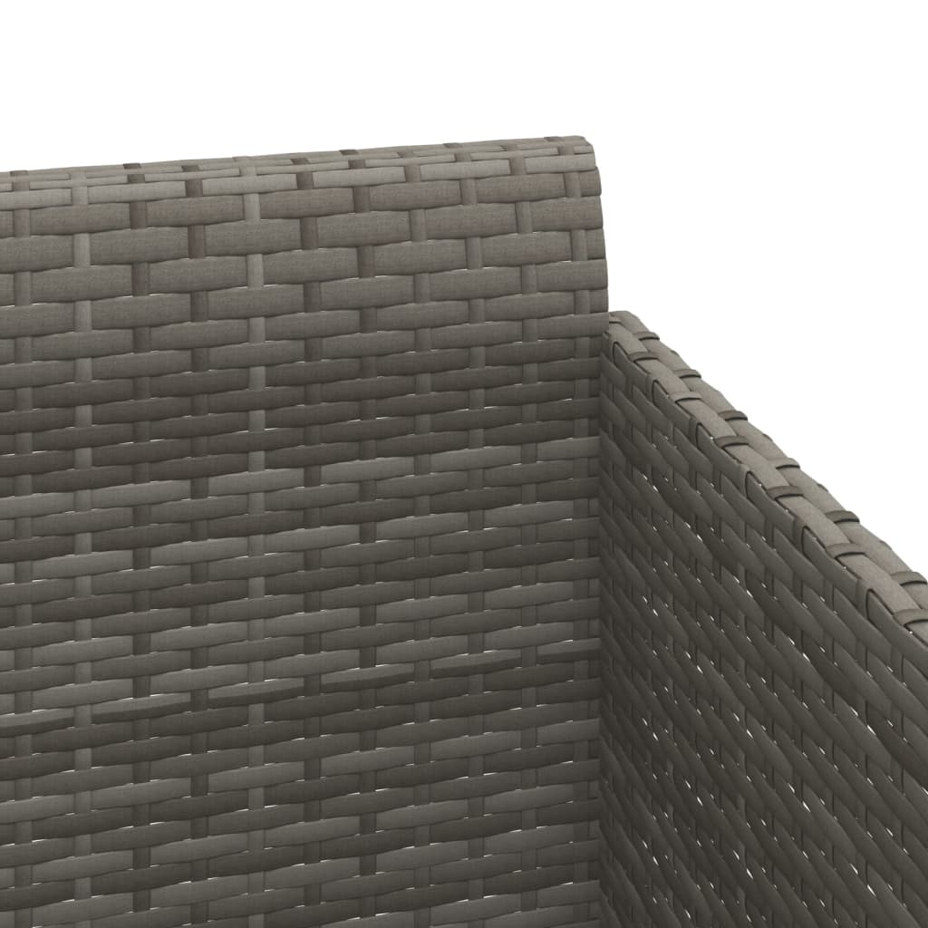 Lettino con Cuscini Grigio 182x118x63 cm in Polyrattan