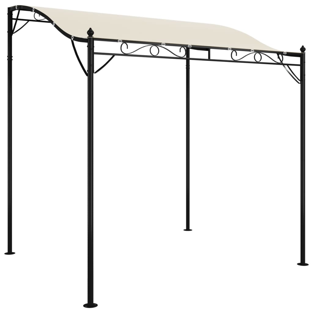 Tettoia Crema 2x2,3 m 180 g/m² Tessuto e Acciaio