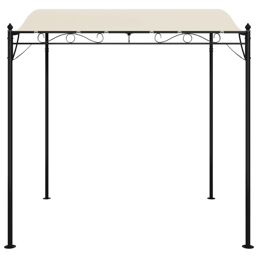 Tettoia Crema 2x2,3 m 180 g/m² Tessuto e Acciaio