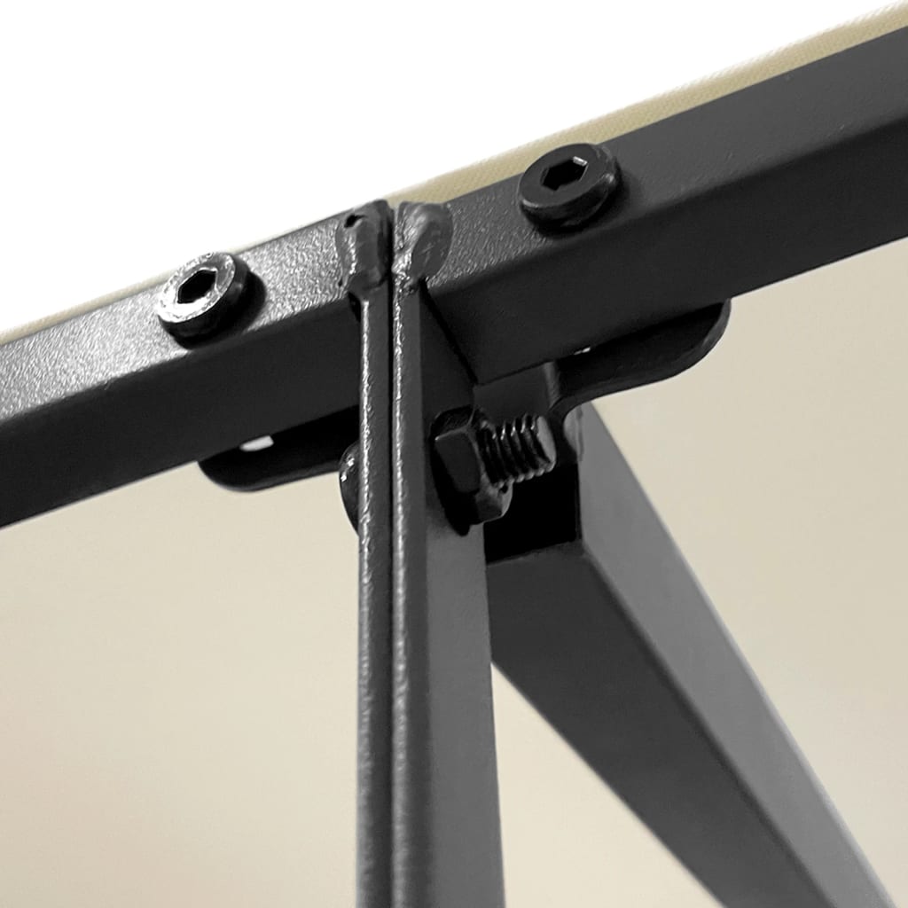 Tettoia Crema 2x2,3 m 180 g/m² Tessuto e Acciaio