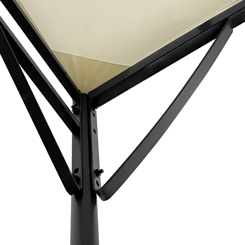 Tettoia Crema 2x2,3 m 180 g/m² Tessuto e Acciaio