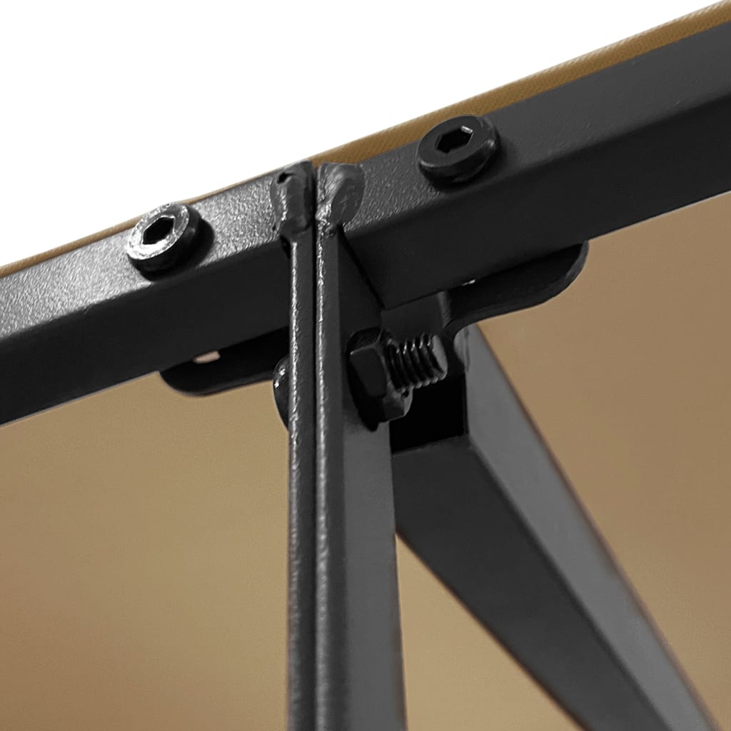 Tettoia Tortora 2x2,3 m 180 g/m² Tessuto e Acciaio