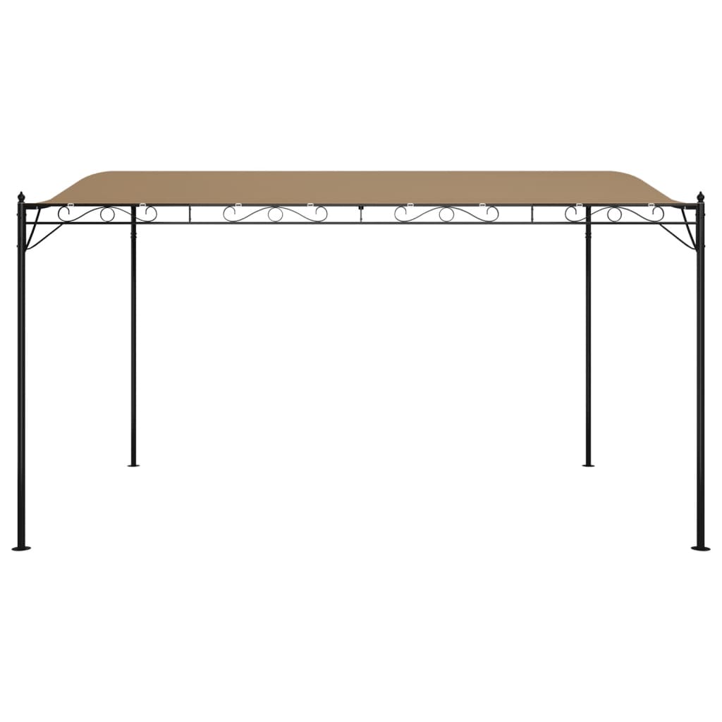 Tettoia Tortora 4x3 m 180 g/m² Tessuto e Acciaio