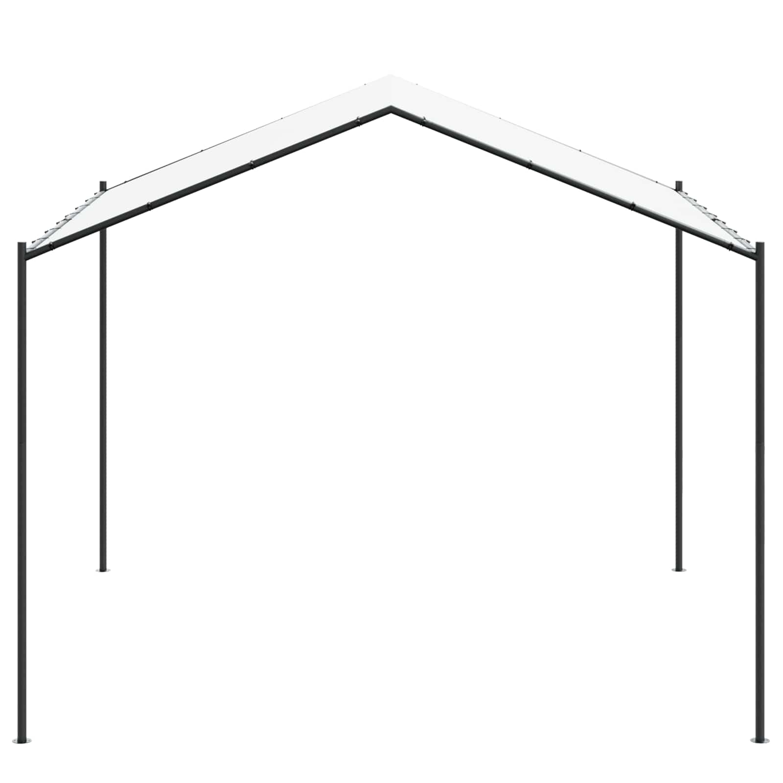 Gazebo 4 x 4 x 2,6 m Bianco Acciaio e Poliestere 180 gsm