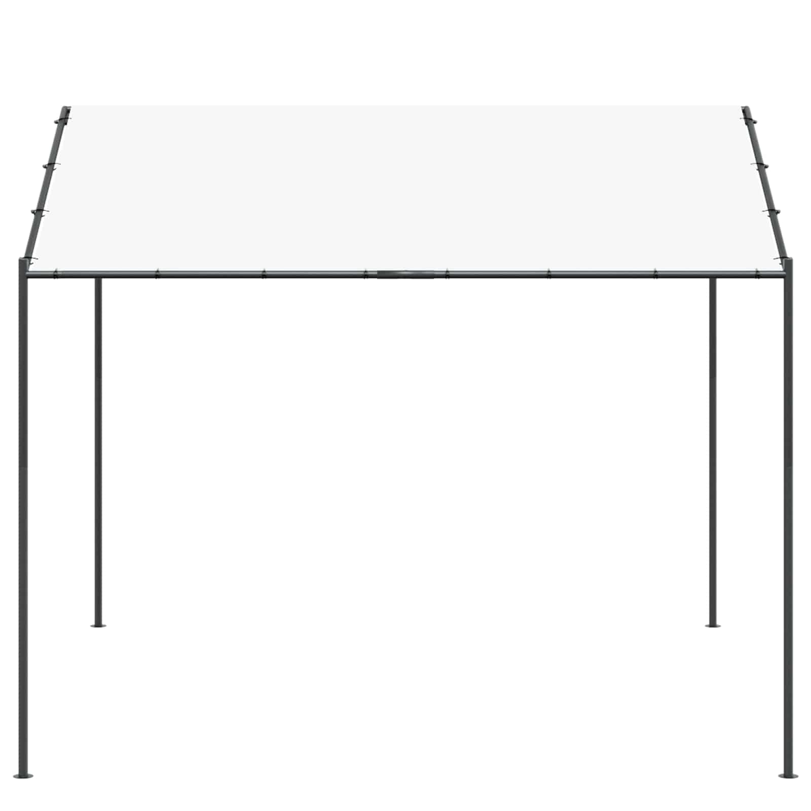 Gazebo 4 x 4 x 2,6 m Bianco Acciaio e Poliestere 180 gsm