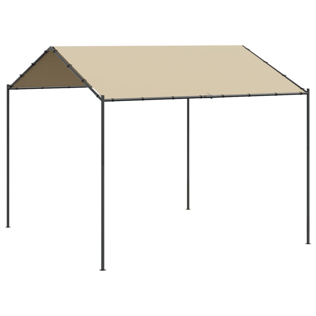 Tenda a Baldacchino Beige 4x4 m in Acciaio e Tessuto