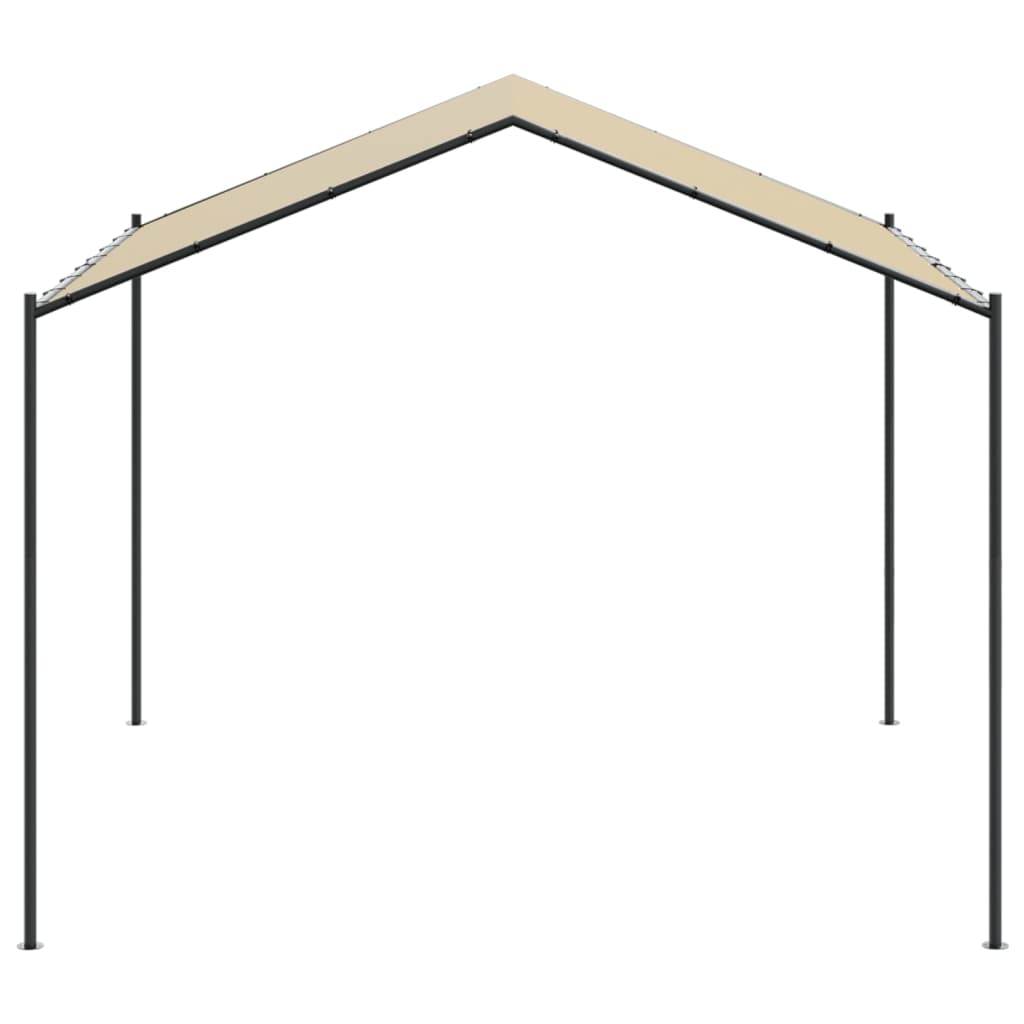 Tenda a Baldacchino Beige 4x4 m in Acciaio e Tessuto