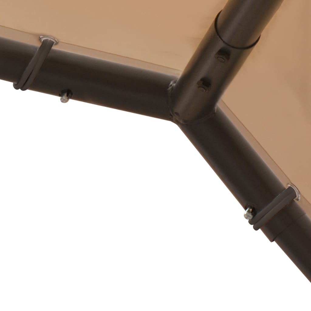 Tenda a Baldacchino Beige 4x4 m in Acciaio e Tessuto