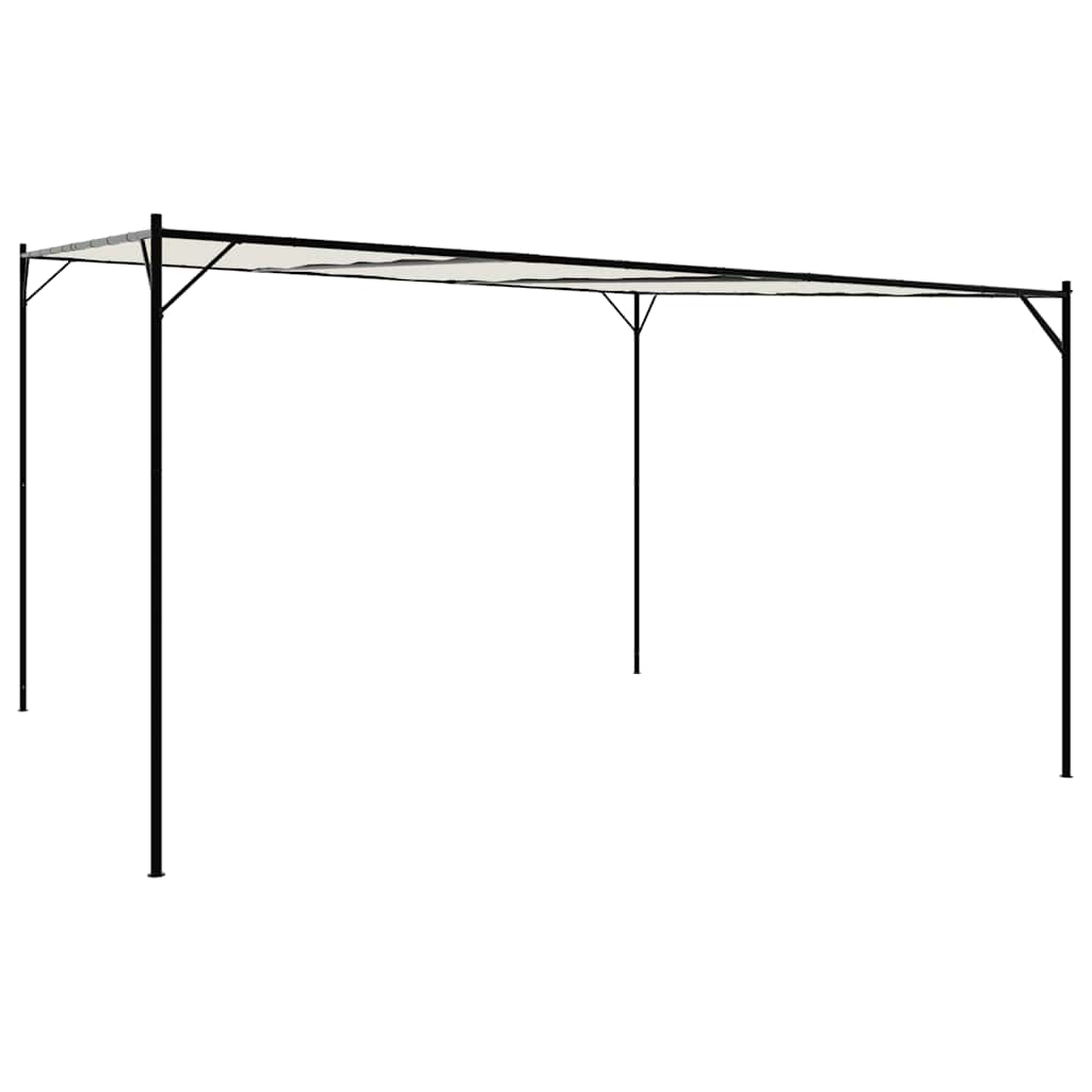 Gazebo Bianco 4x4 m 180 g/m² Tessuto e Acciaio