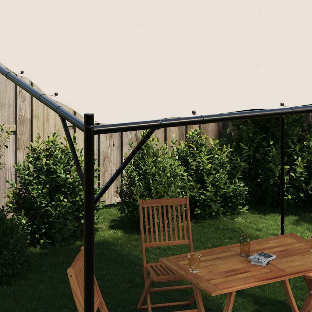 Gazebo Bianco 4x4 m 180 g/m² Tessuto e Acciaio