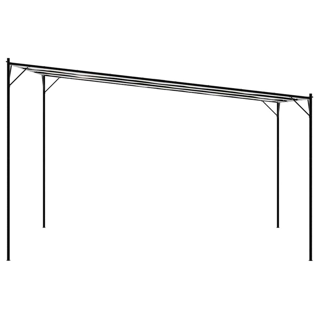 Gazebo Bianco 4x4 m 180 g/m² Tessuto e Acciaio
