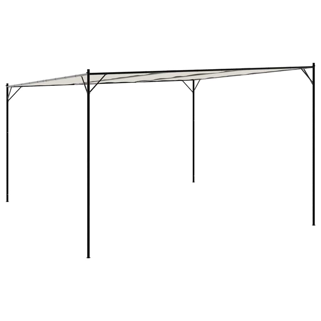 Gazebo Bianco 4x4 m 180 g/m² Tessuto e Acciaio