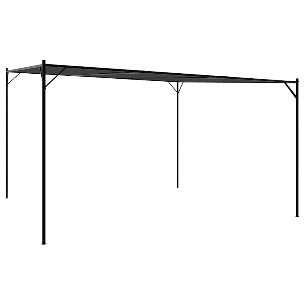 Gazebo Antracite 4x4 m 180 g/m² Tessuto e Acciaio