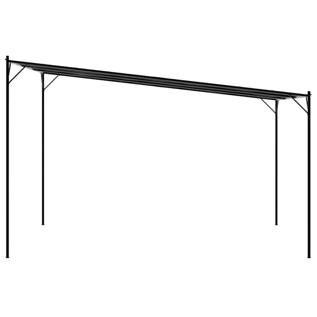 Gazebo Antracite 4x4 m 180 g/m² Tessuto e Acciaio