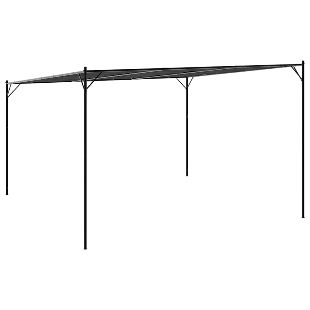Gazebo Antracite 4x4 m 180 g/m² Tessuto e Acciaio