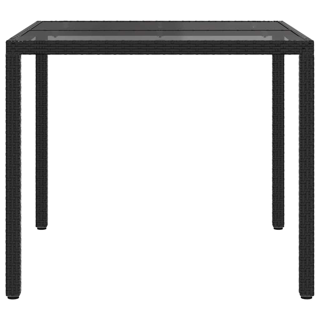 Tavolo da Giardino Nero 90 x 90 x 75 cm polyrattan