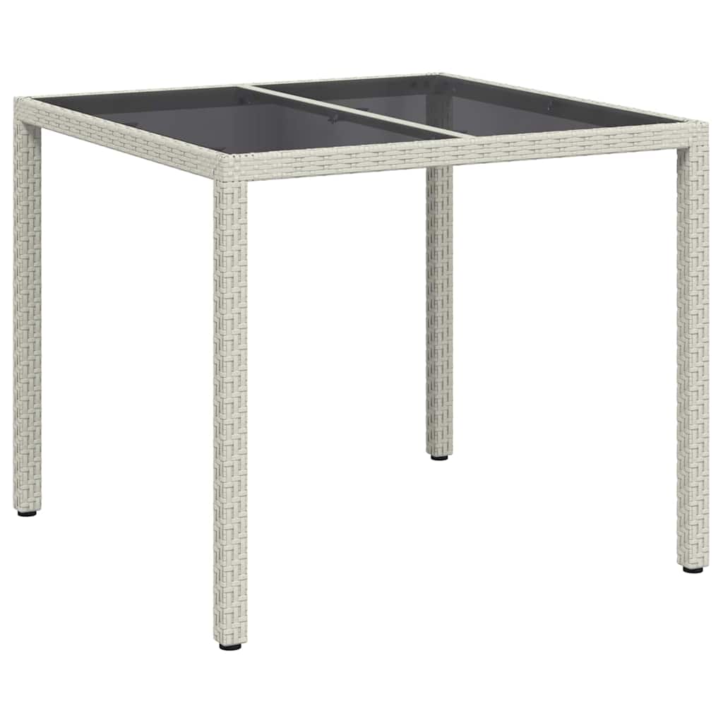 Tavolo da Giardino Bianco 90 x 90 x 75 cm polyrattan