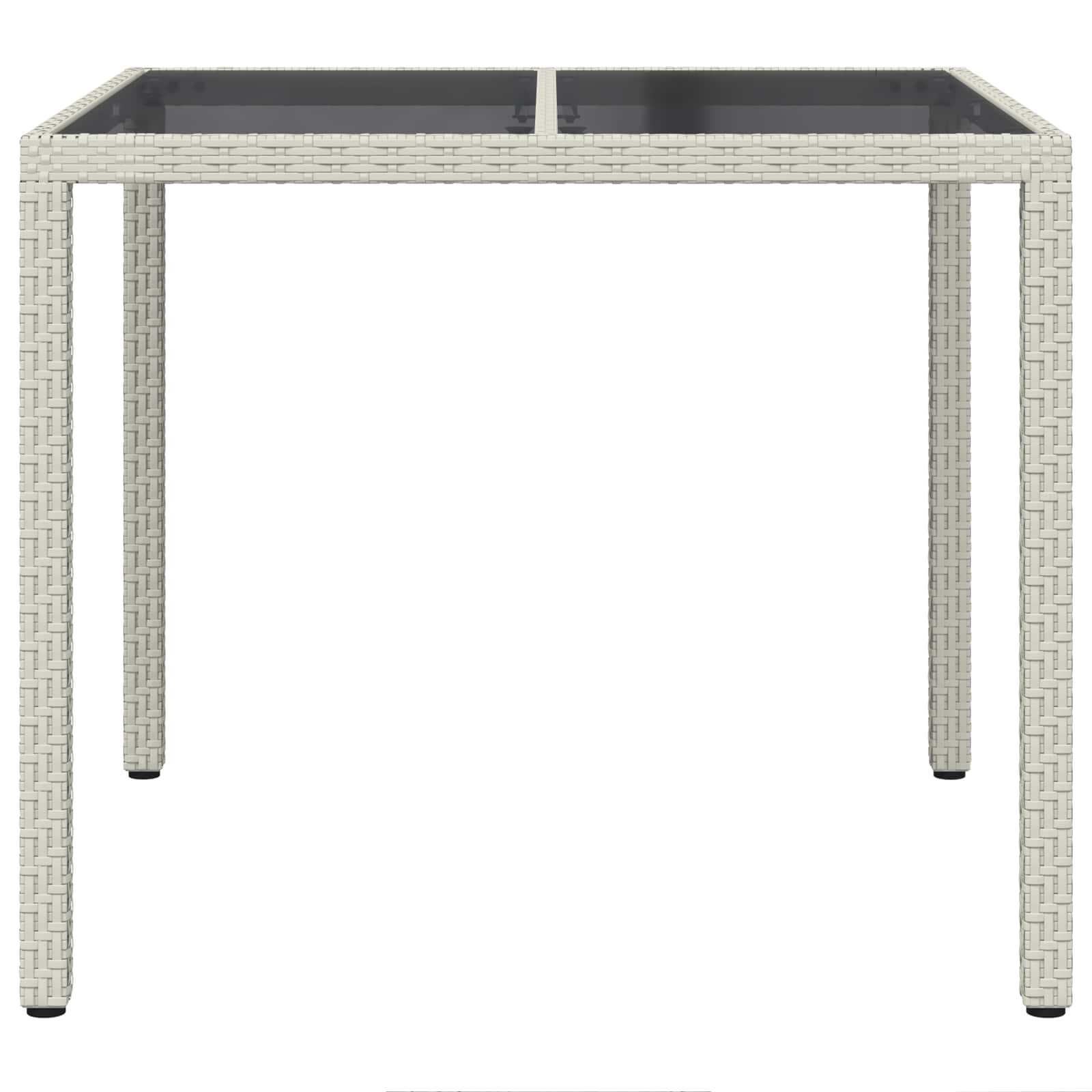 Tavolo da Giardino Bianco 90 x 90 x 75 cm polyrattan