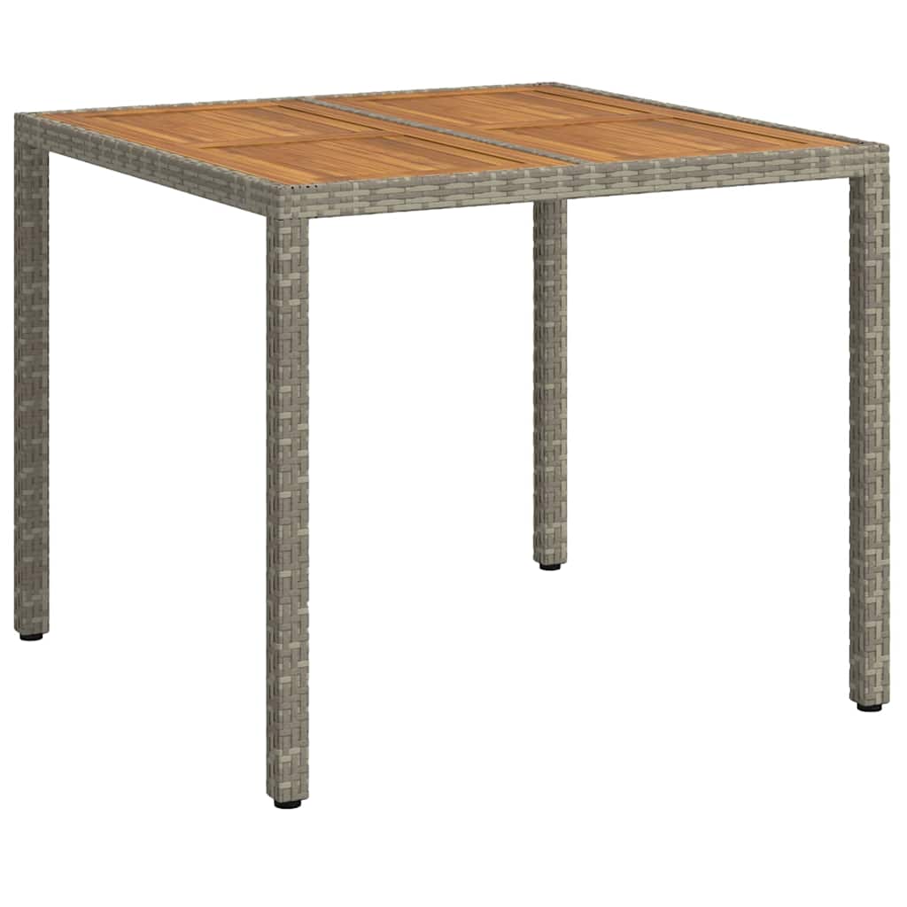 Tavolo da Giardino Grigio 90 x 90 x 75 cm polyrattan
