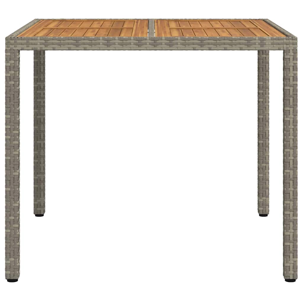 Tavolo da Giardino Grigio 90 x 90 x 75 cm polyrattan